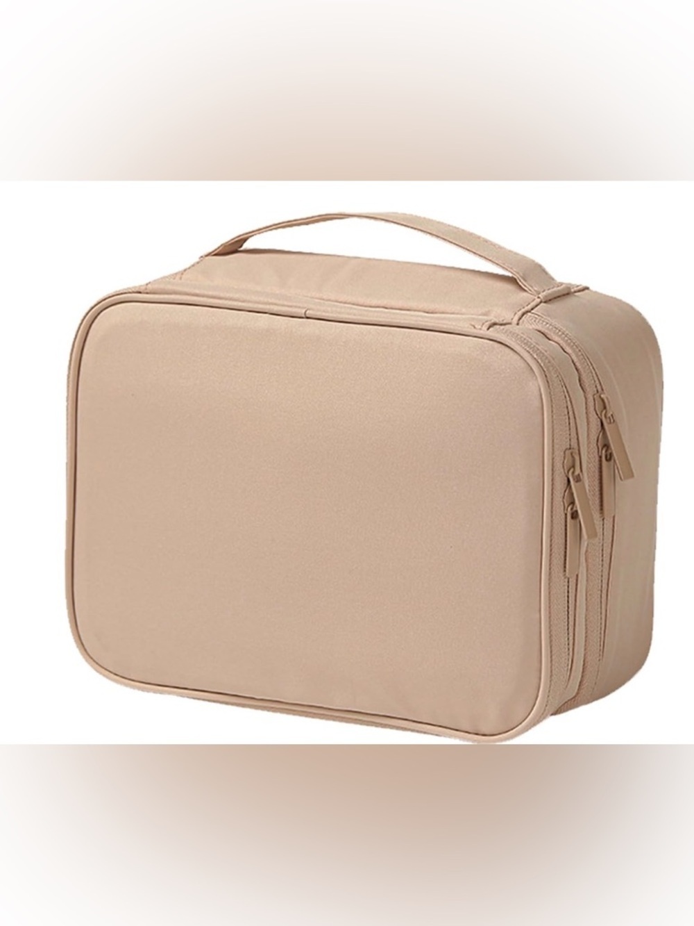 Neutral Beige Travel Toiletry Bag